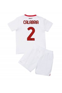 AC Milan Davide Calabria #2 Babytruitje Uit tenue Kind 2022-23 Korte Mouw (+ Korte broeken)